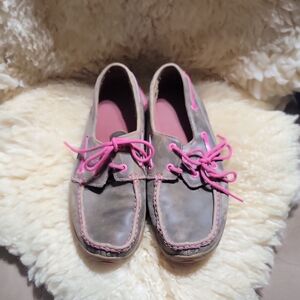 Twisted X Women's Moccasins in Pink and Brown